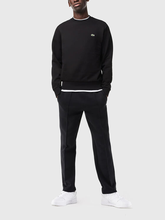 Black sweatshirt with logo accent  - 2