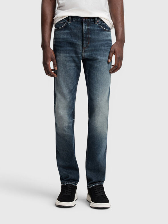 Slim-fit jeans with a bleached effect - 1