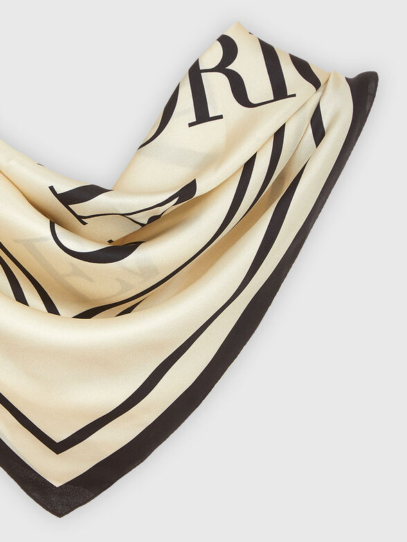 Silk scarf with contrasting print - 1