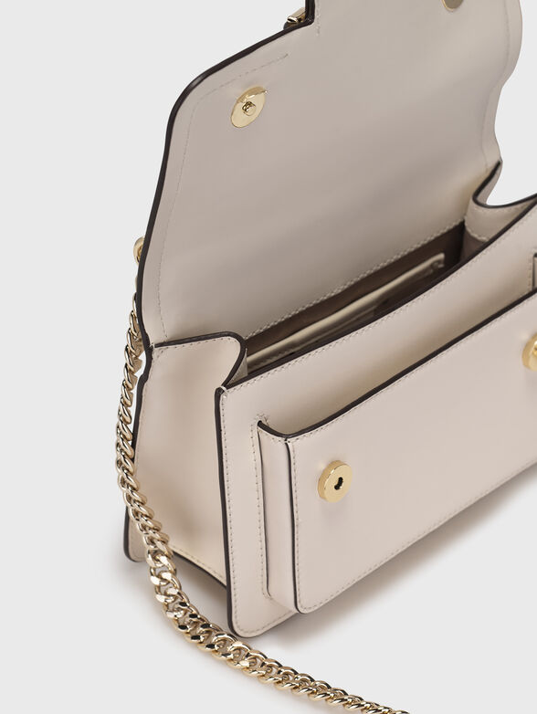 Bag in ecru color with golden logo - 6