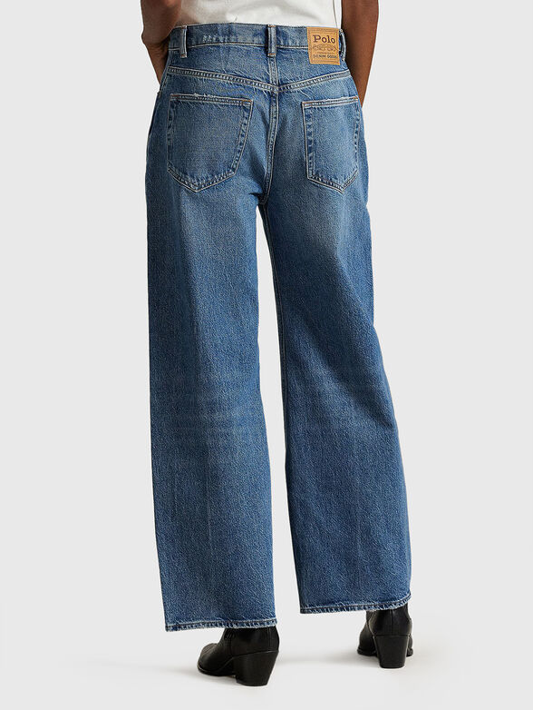 Blue wide-leg jeans - 2