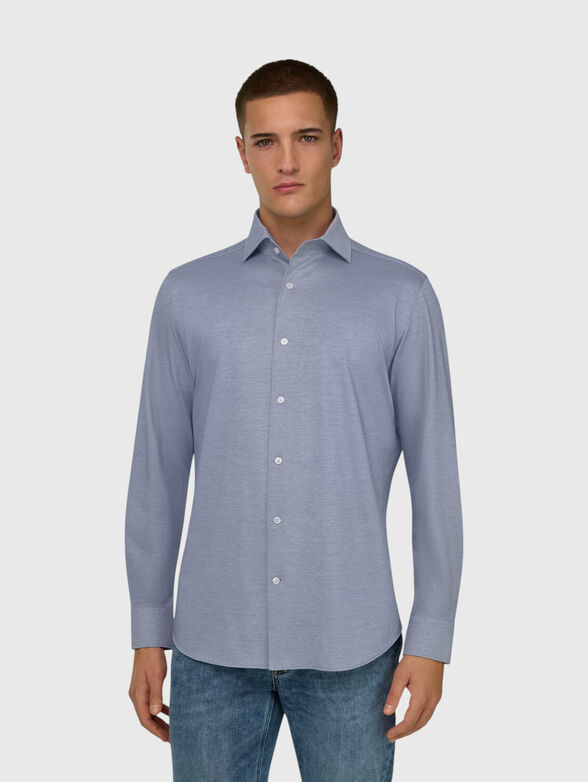 Long sleeved cotton blend shirt - 1