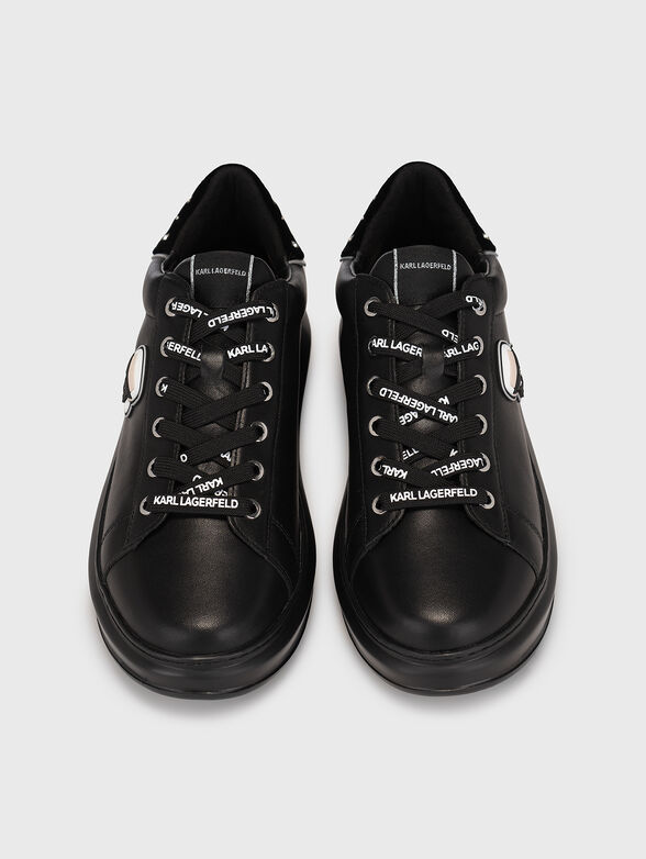 KAPRI black sports shoes with applied rhinestones - 6