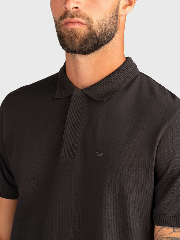 Cotton polo shirt with logo - 4