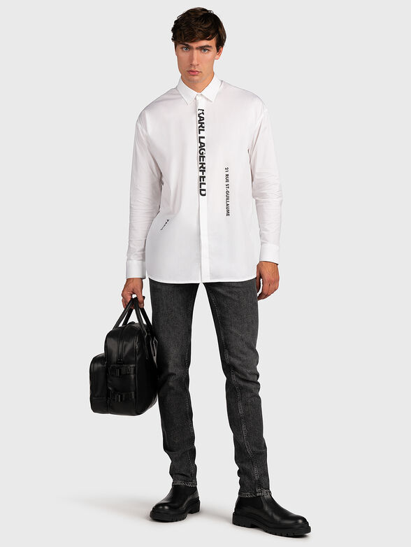 White shirt with logo detail - 2