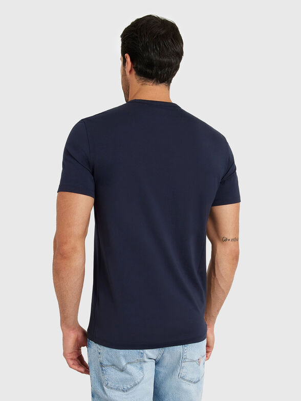 Black cotton t-shirt with logo - 3