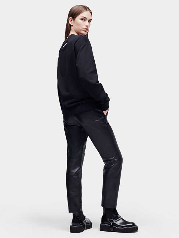 Black sweatshirt with logo print - 2