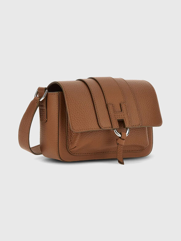 Genuine leather bag with a flap - 3