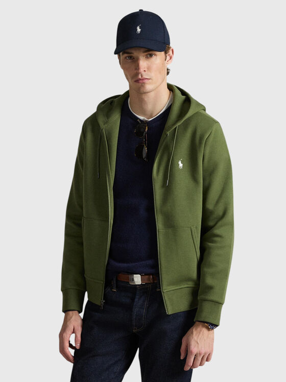 Зелен суитшърт с лого - 1