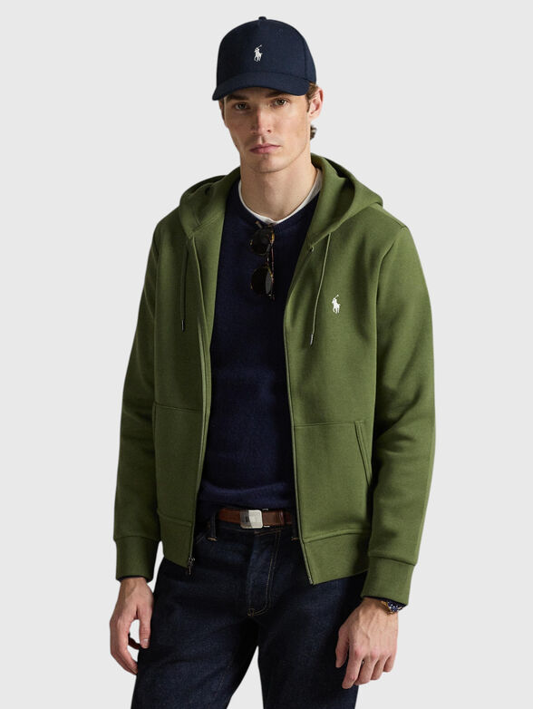Green sweatshirt with logo - 1