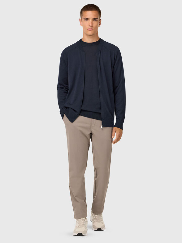 Wool sweatshirt with double zip - 2