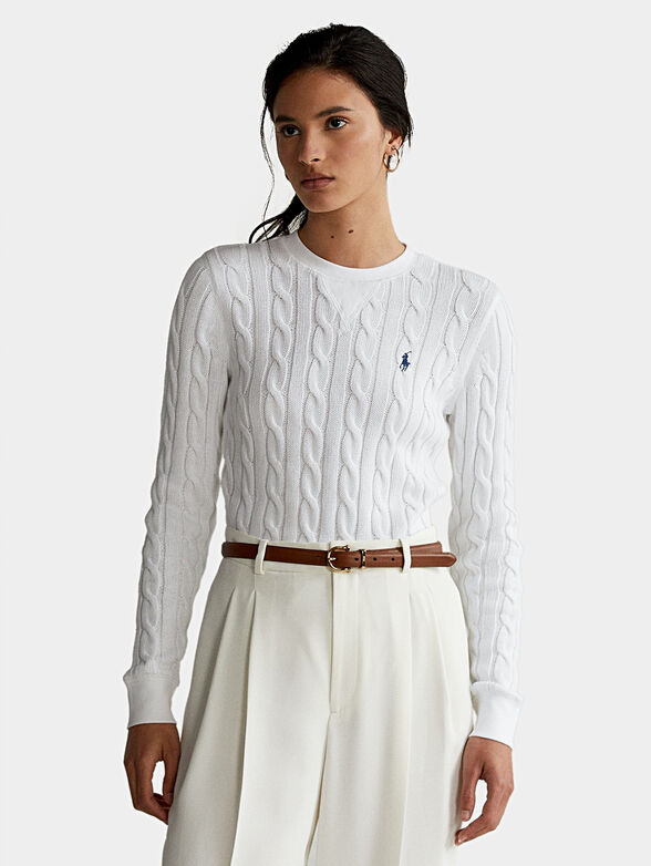 Cotton white sweater - 1