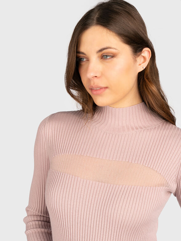 Wool dress with sheer effect - 3