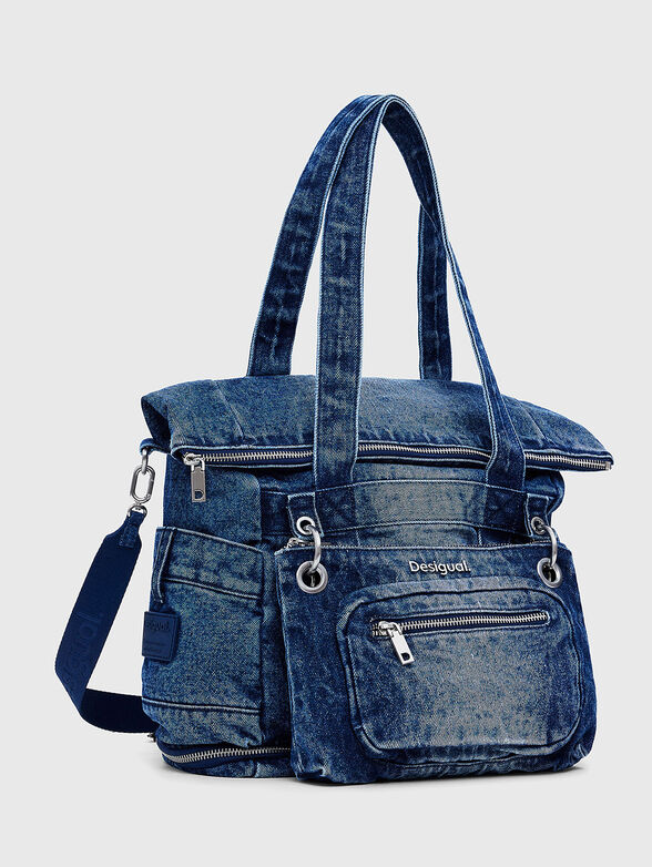 Multifunctional denim backpack - 6
