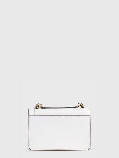 Leather crossbody bag in white color - 3