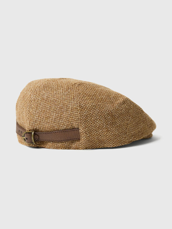 Tweed newsboy cap in beige - 2