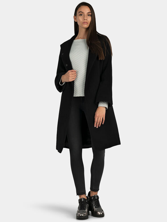 Grey textured knit sweater - 4