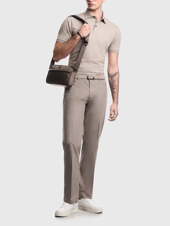 Cotton polo shirt with a jacquard logo - 2