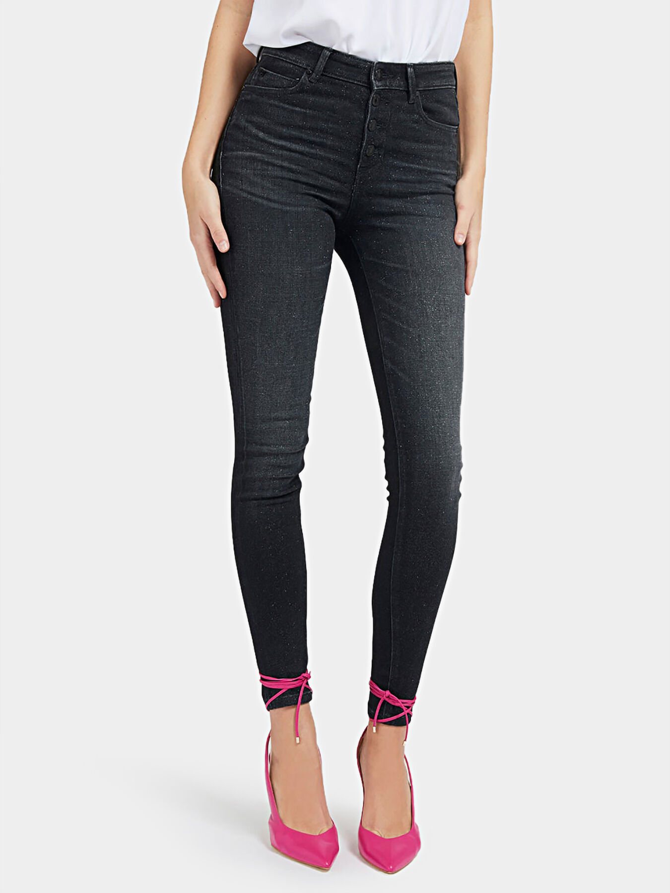 Skinny jeans with glitter brand GUESS Globalbrandsstore en