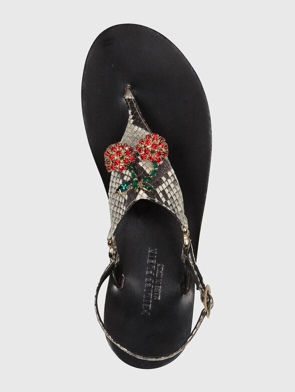 LENA leather sandals - 4