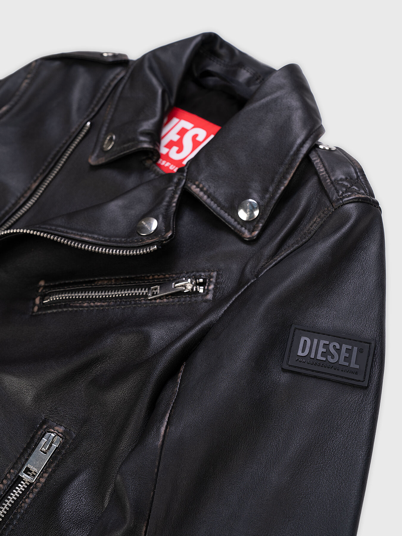 Diesel gibson leather jacket clearance