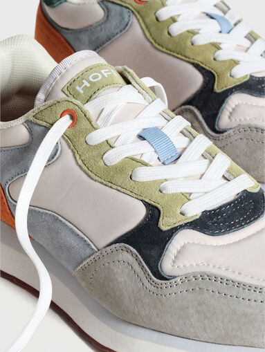 KINGSTON suede and textile sports shoes - 4