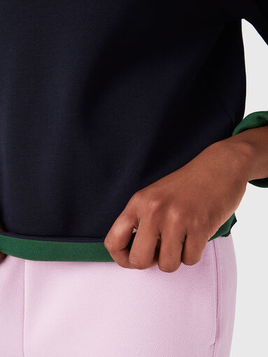 Dark blue sweatshirt with logo detail  - 5