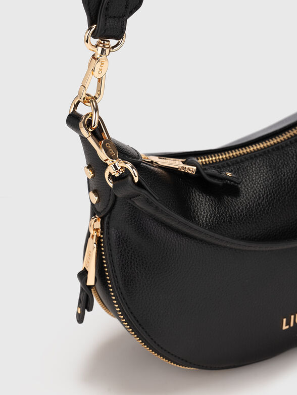 Beige crossbody bag with accent zipper - 6