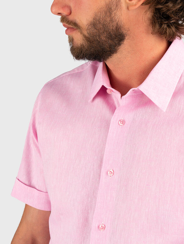 MODERN FIT short sleeve shirt in pink - 4