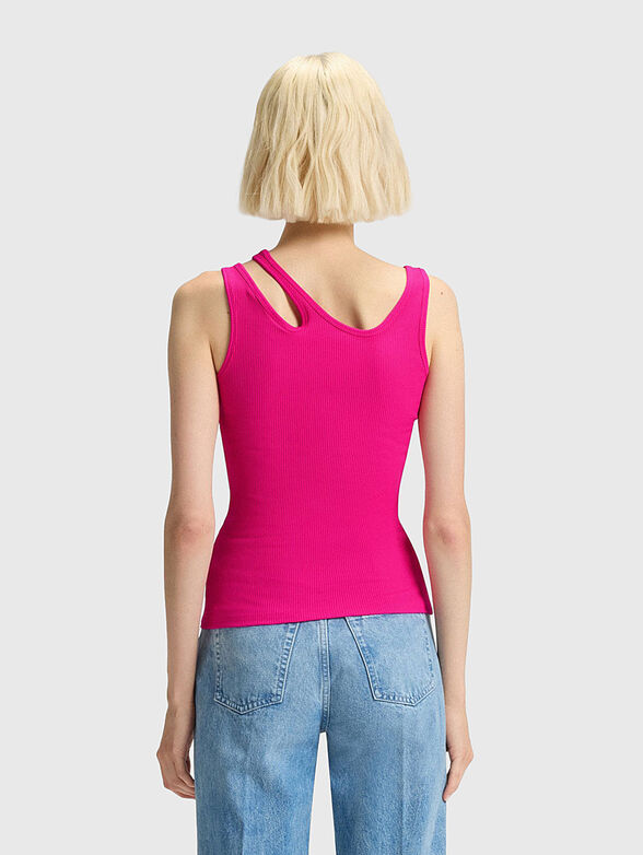 Ribbed tank top with cut-out detail - 3