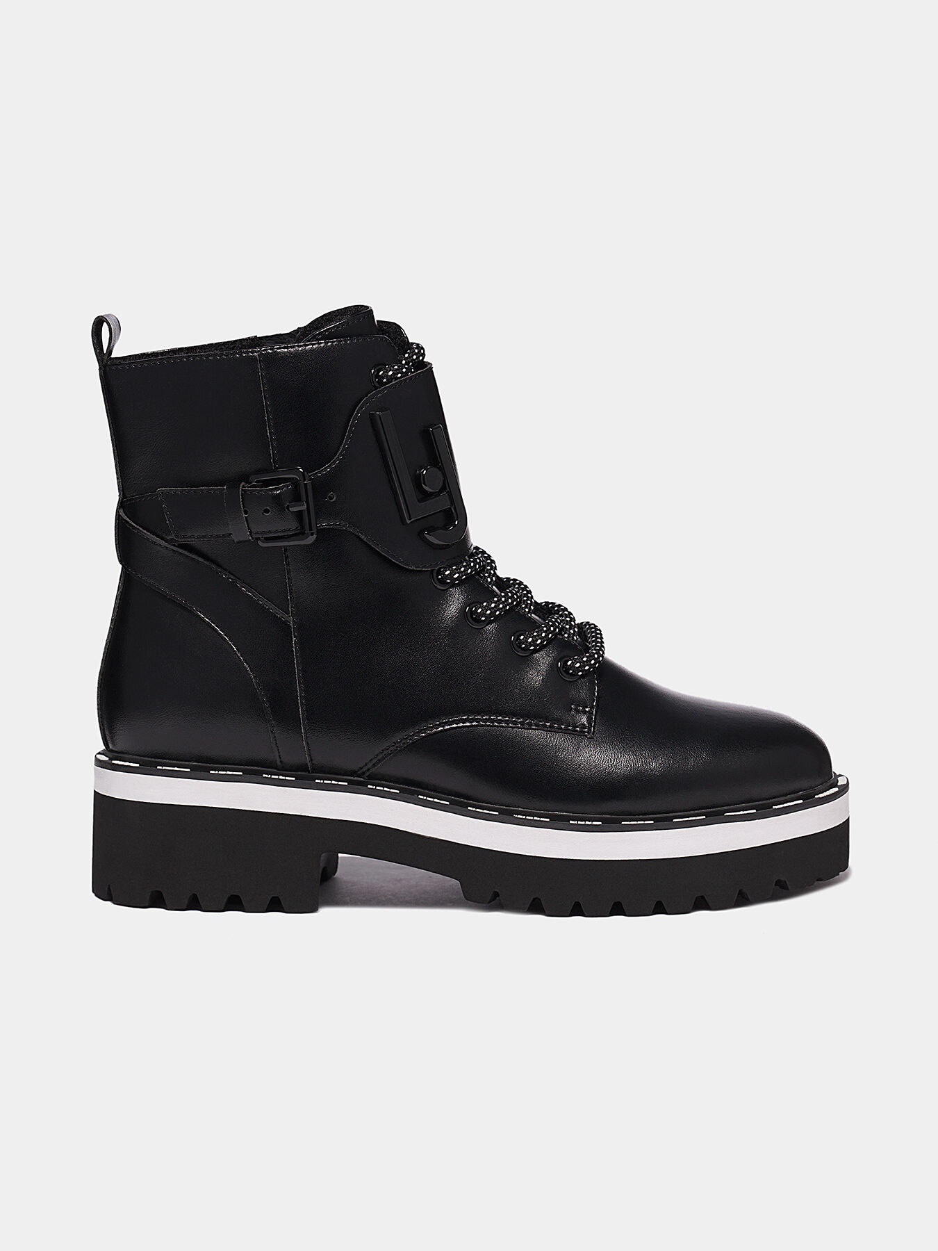 PINK Combat boots with contrasting details brand LIU JO