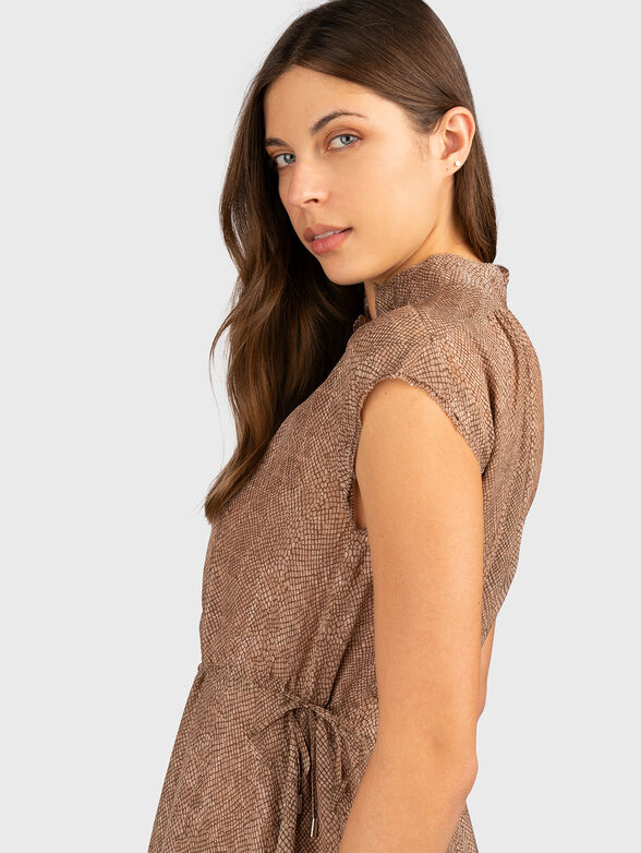 DECAPEY midi dress with animal print - 4