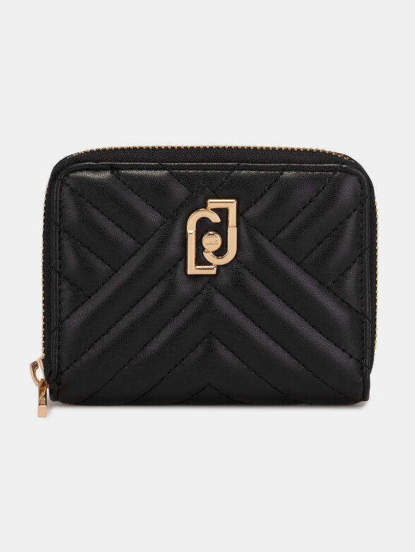 Black purse with quilted effect - 1