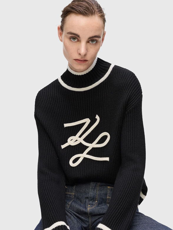 Turtleneck sweater with logo - 4