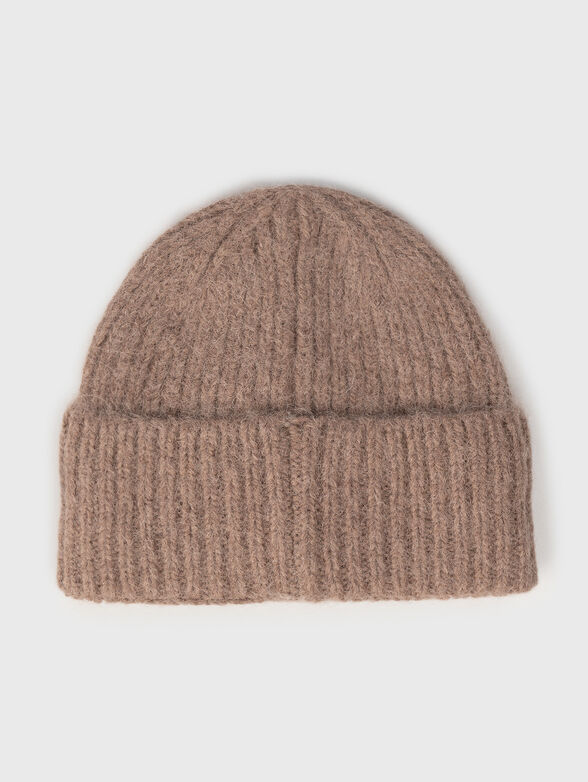 Knitted hat with contrast logo - 2