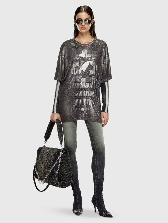 T-BUXT-P5 T-shirt with silver detail - 2