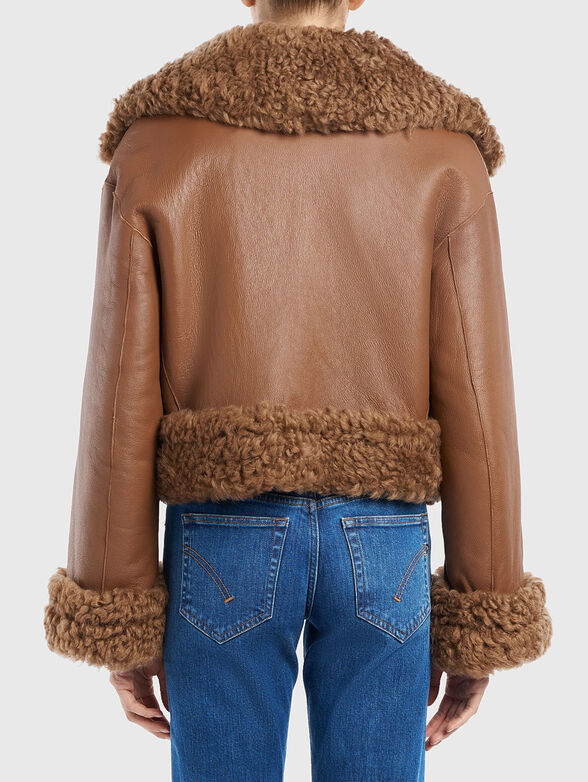 Cropped shearling jacket - 3
