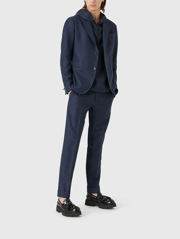 Wool sweatshirt with hood - 2