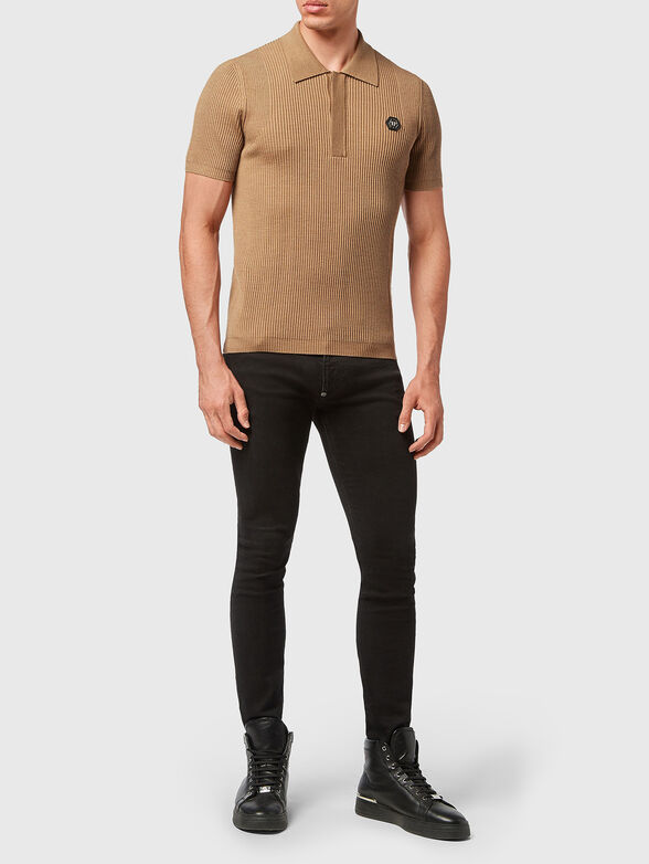 Ribbed polo shirt with logo  - 2