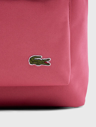 Unisex black backpack with logo detail - 4