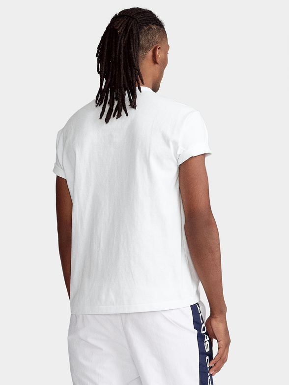 White t-shirt with logo embroidery - 3