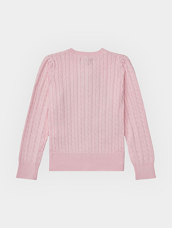 Pink cardigan with buttons - 2