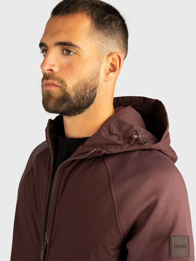 Cotton sweatshirt with hood and zip - 4