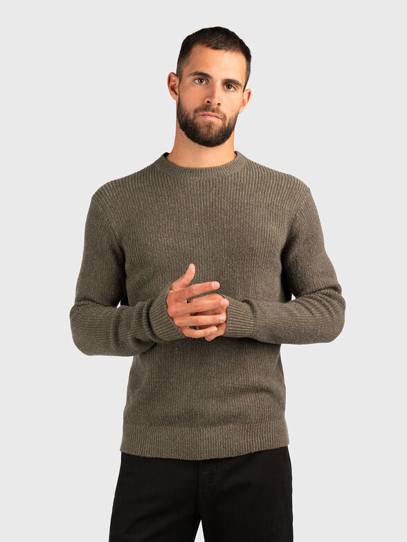 Slim wool blend sweater - 1