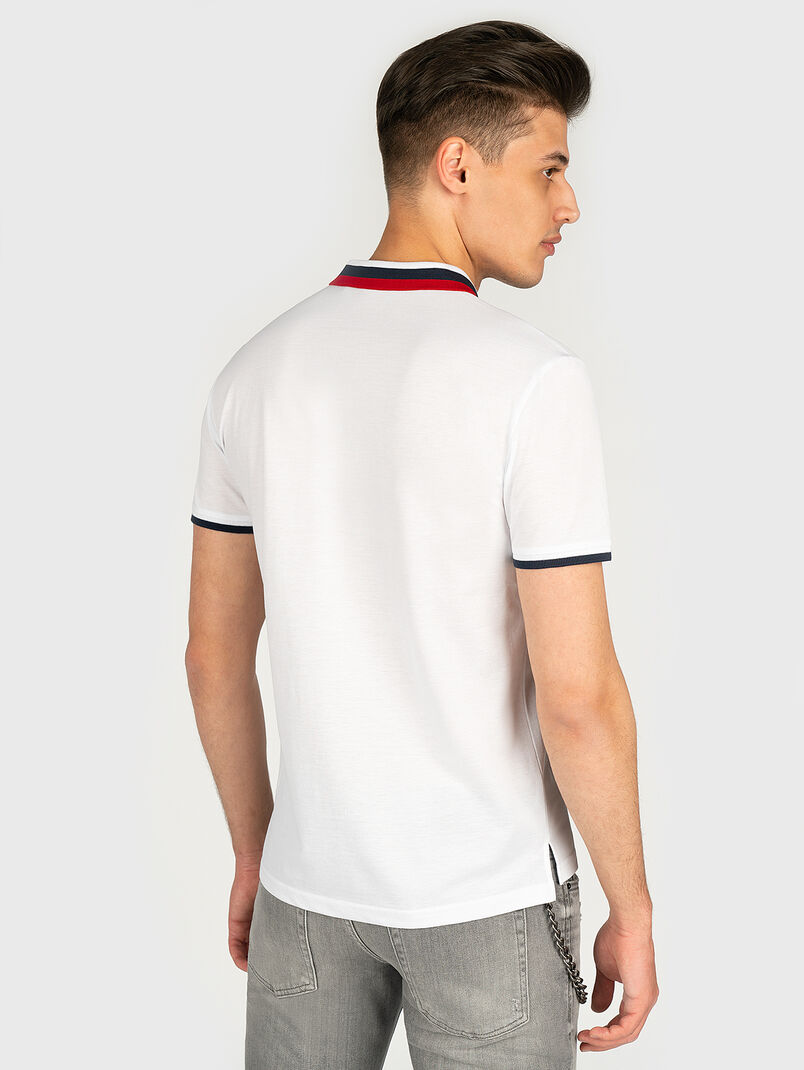 Cotton polo-shirt with logo print - 3