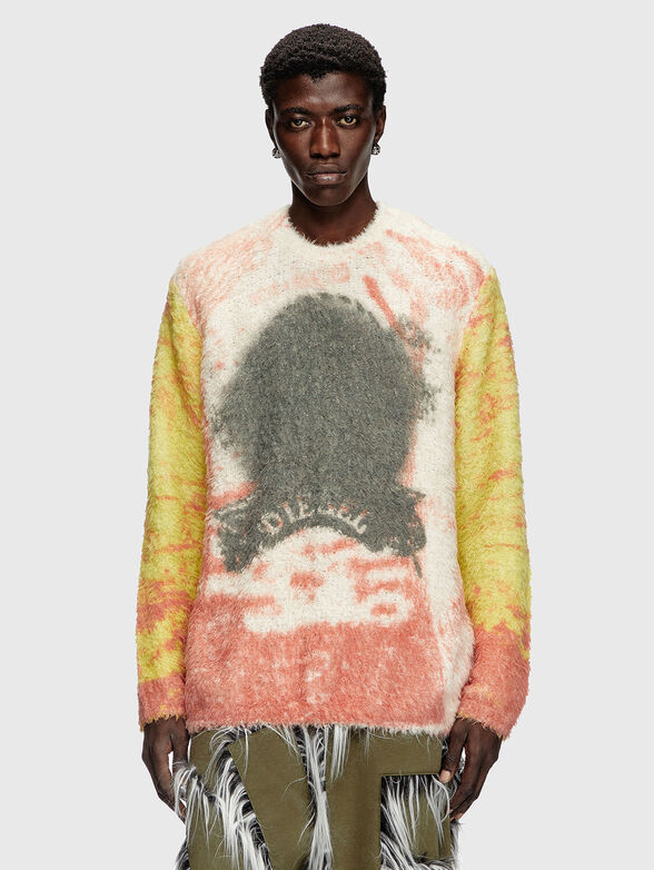 K-MUNARI wool blend  jumper with print - 1