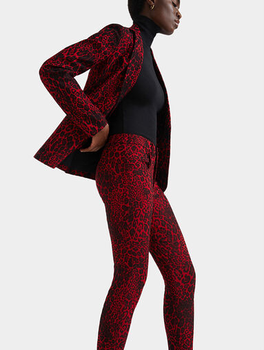 Animal print slim trousers - 3