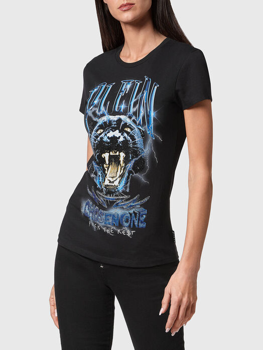 PANTHER T-shirt with rhinestones