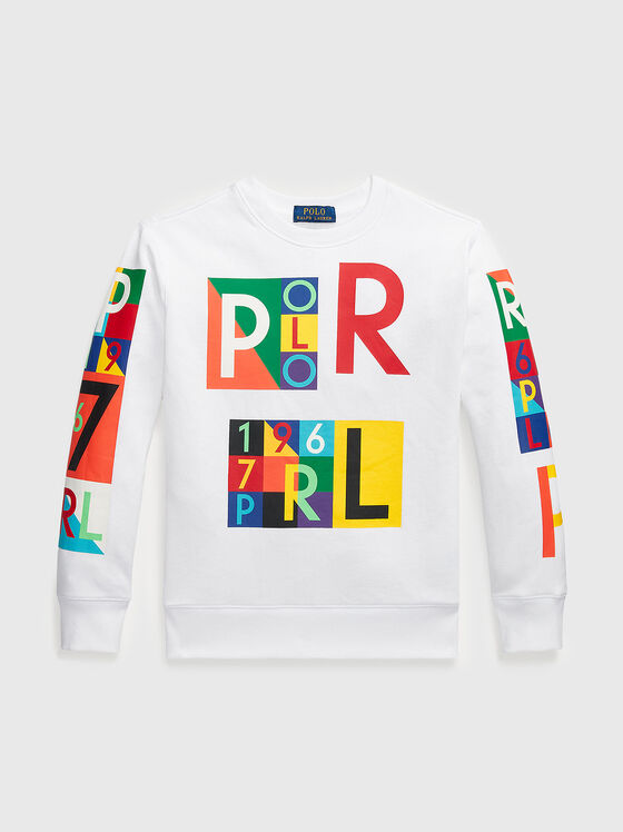 Contrast print sweatshirt  - 1