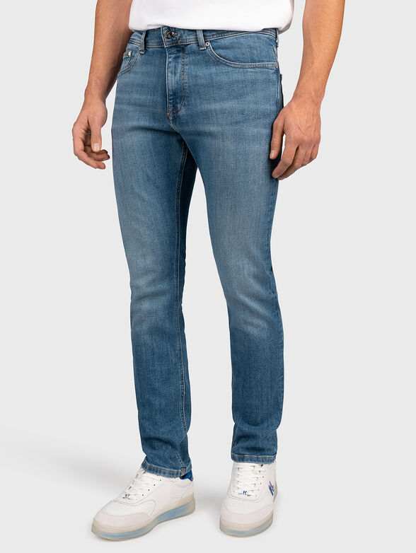 Black slim jeans with washed effect - 1